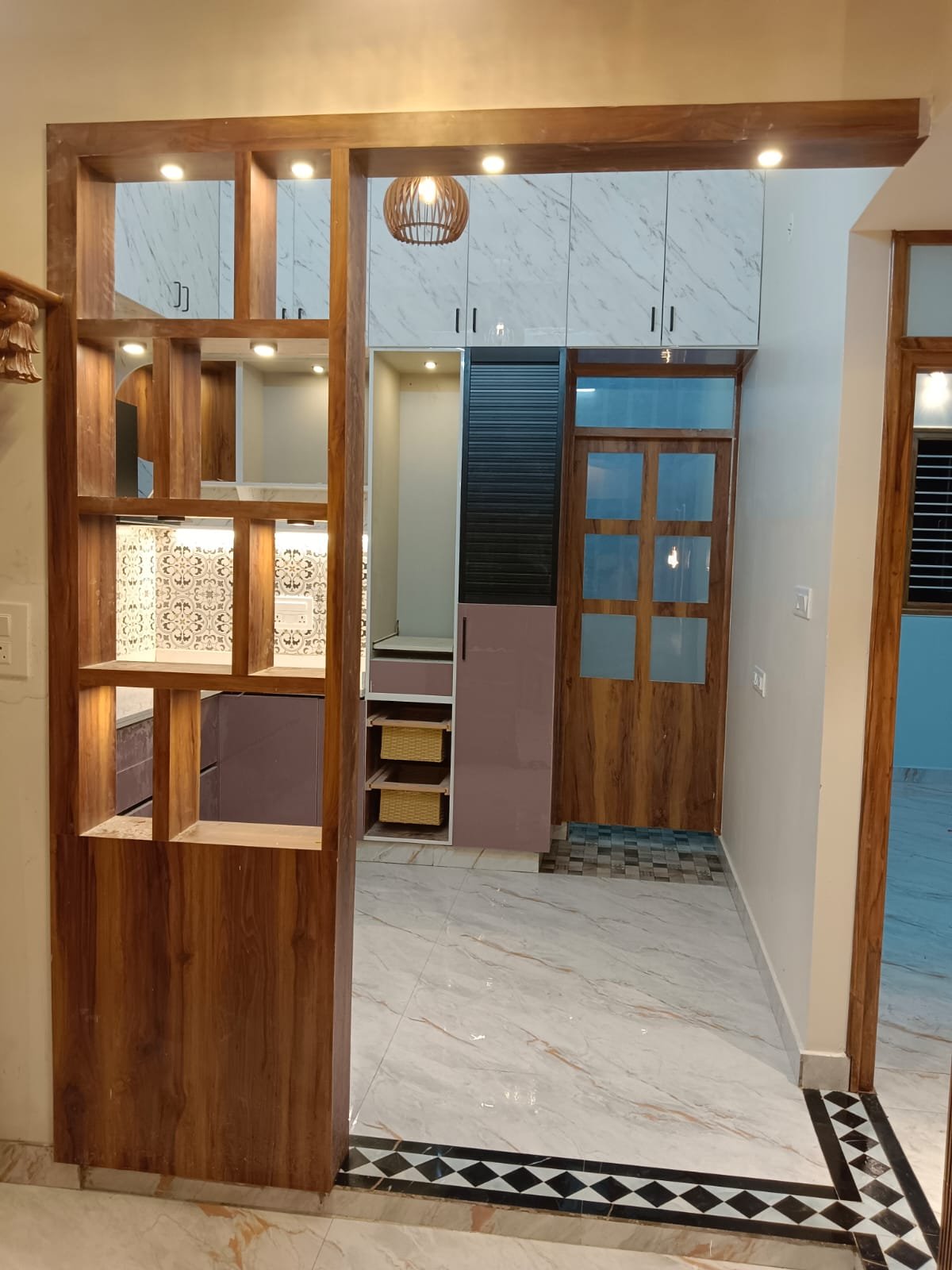 wooden partitions work by interior by shaari
